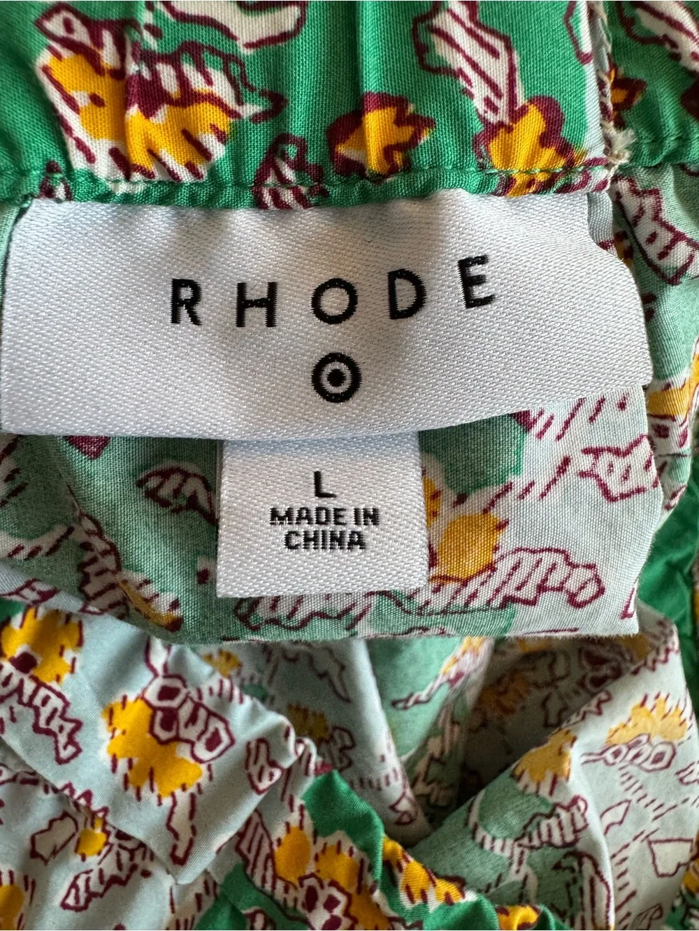 RHODE x Target Green and Yellow Floral Tiered Maxi Skirt - Picture 3 of 3